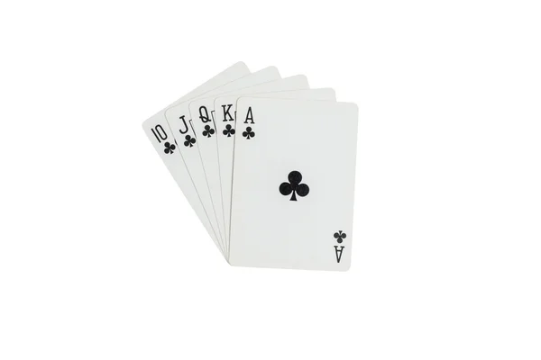 Jugar a las cartas aisladas — Foto de Stock