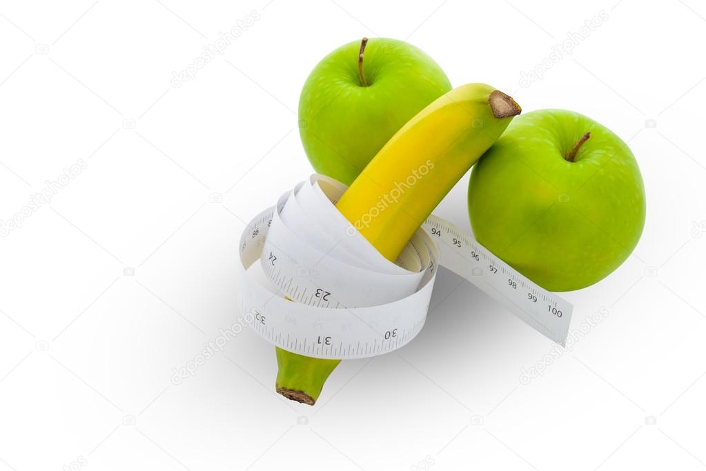 Banana length and apple male genital concept