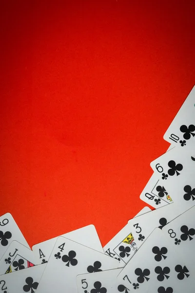 Deck de cartas usado como um canto — Fotografia de Stock