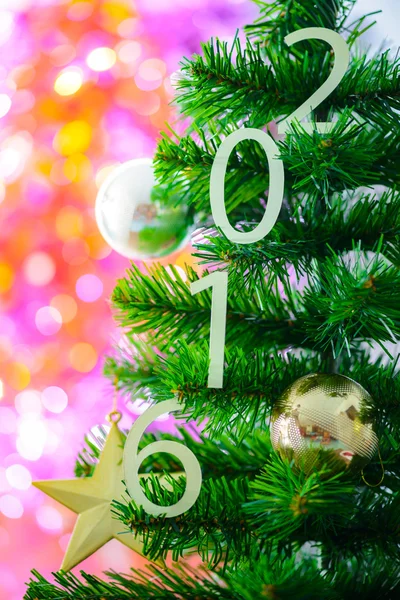 Decorated Christmas tree — Stock Photo, Image