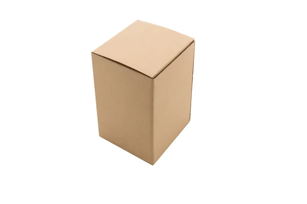 Caja de cartón aislado en un blanco — Foto de Stock