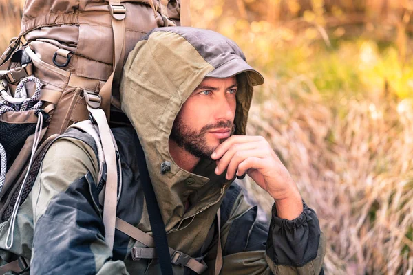 Handsome young hiker portrait — Stock Photo, Image