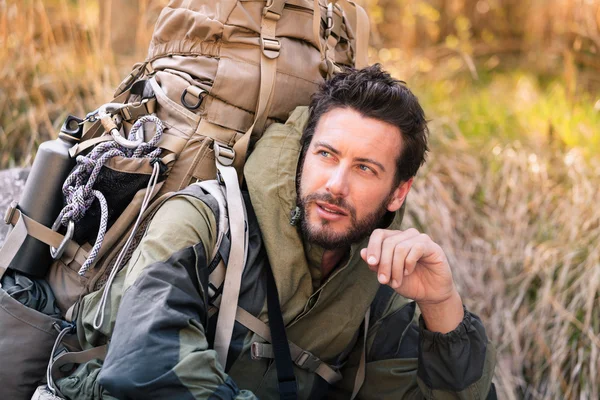 Handsome young hiker portrait — Stock Photo, Image