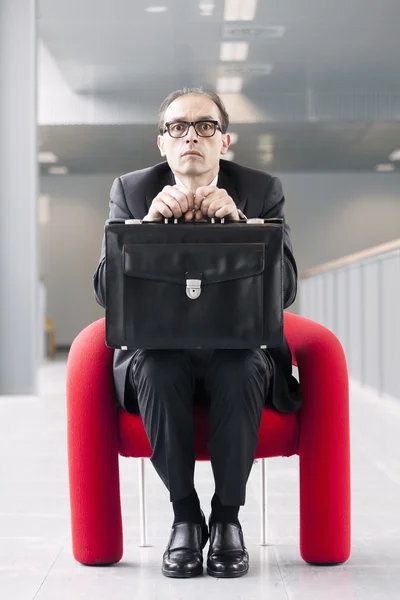 Scared Business Man — Stock Photo, Image
