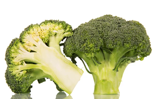 Beyaz arka planda izole edilmiş taze brokoli. — Stok fotoğraf