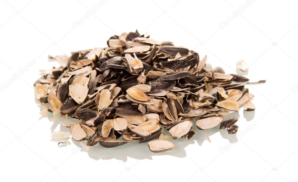Husk sunflower seeds isolated on white Stock Photo by ©Laboko 109624270