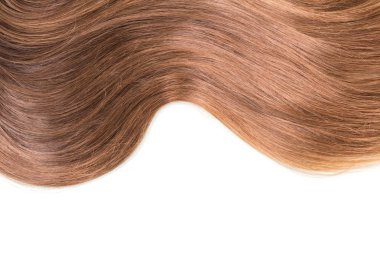 Beyaz izole dalga parlak bakımlı saçlar