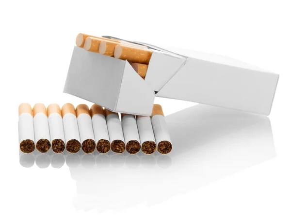 Cigarettes pack isolated on white background — Stock Photo, Image