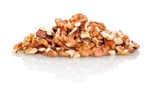 Pile of walnuts isolated on white background. — Stock Photo, Image