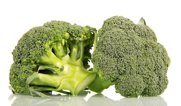 Färsk broccoli närbild isolerad på vit. — Stockfoto