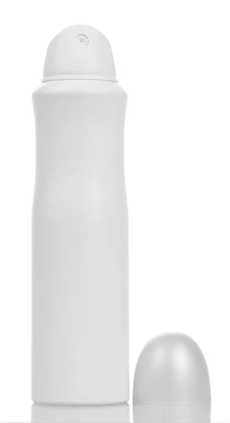 Белая косметическая бутылка — стоковое фото