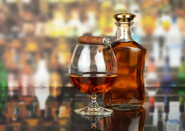 Whisky e sigaro — Foto Stock
