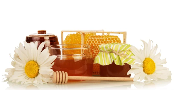 Miel con flores —  Fotos de Stock