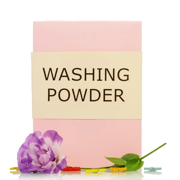 Tvättmedel med blommor — Stockfoto