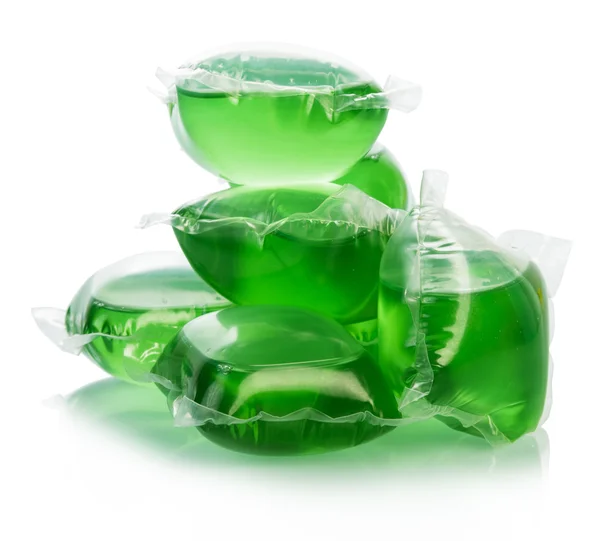 Sacs d'eau verte pour la glace — Photo