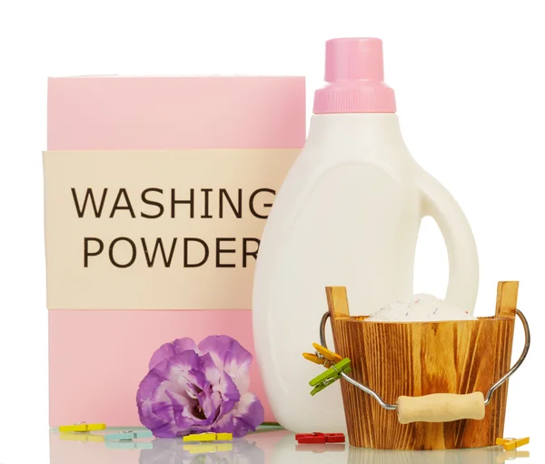 Tvättmedel och rengöring objekt — Stockfoto