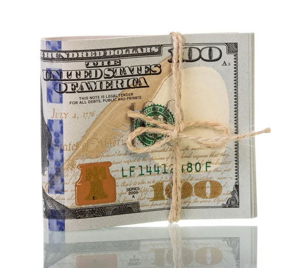 Dolarové bankovky s lanem — Stock fotografie