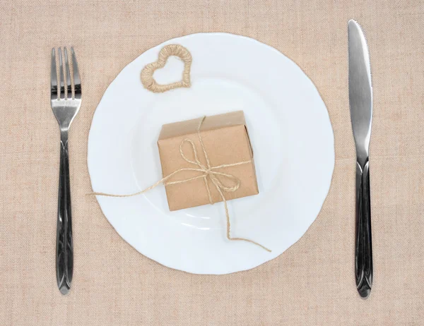 Conjunto de mesa Dia dos Namorados — Fotografia de Stock