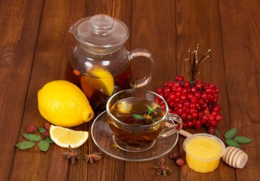 Kartopu ve limon ile çay