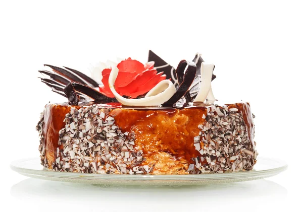 Kue coklat dengan lapisan es — Stok Foto