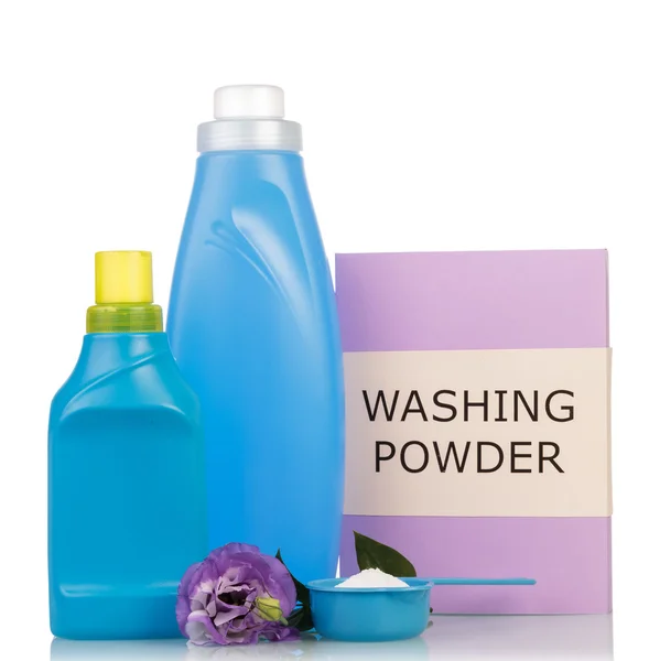 Washing powder and cleaning items — Stock Photo, Image