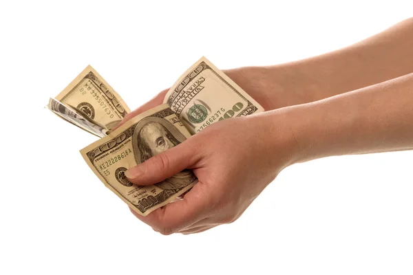 Money in human hands — Stock Photo, Image