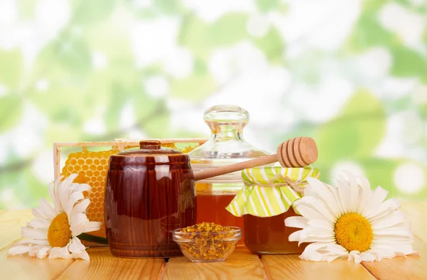 Sladký med a květiny — Stock fotografie