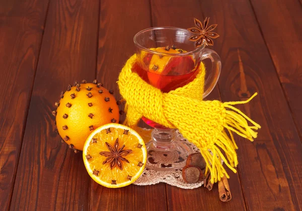 Glass of mulled wine — Stock Photo, Image