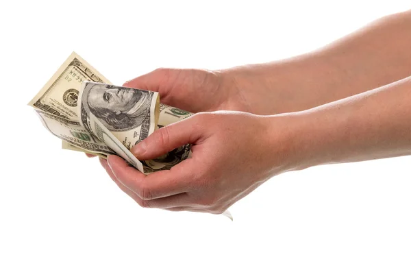 Money in human hands — Stock Photo, Image
