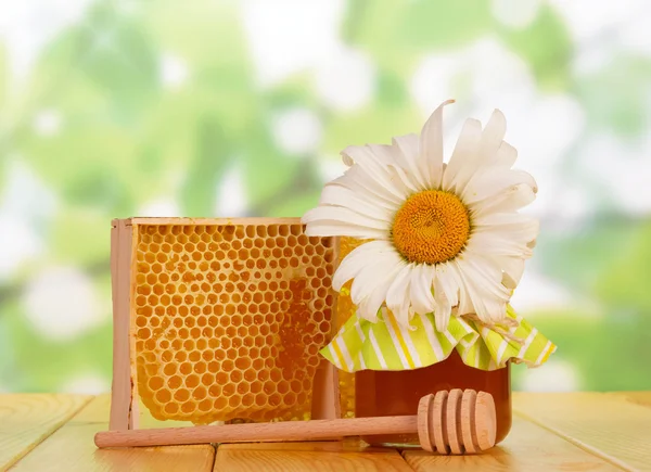 Édes méz és a méhsejt — Stock Fotó