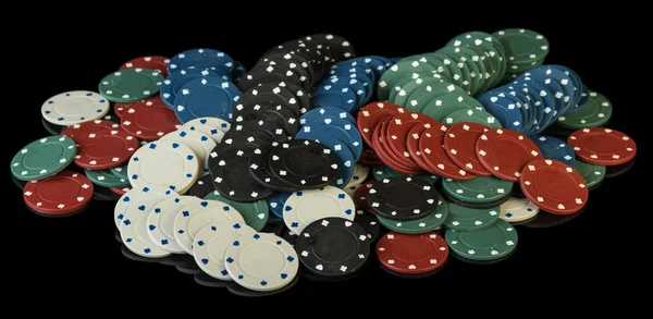 Colorful poker chips — Stock Photo, Image