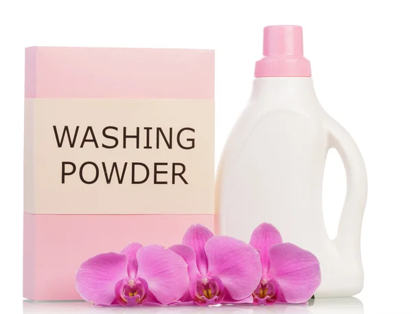 Washing powder and bottle — Stock Photo, Image