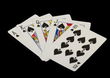 Siyah üzerinde kart oynanıyor