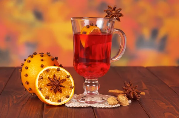 Glass of mulled wine — Stock Photo, Image