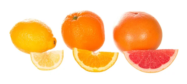 Zitrone, Orange und Grapefruit — Stockfoto