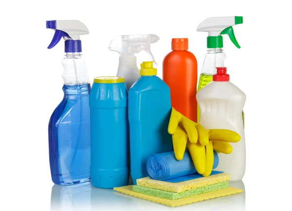Artículos de limpieza y guantes — Foto de Stock