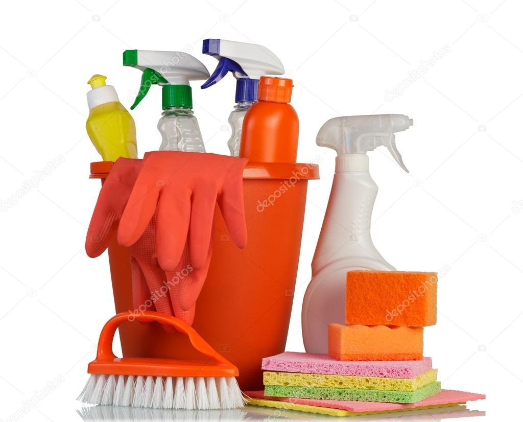 Cleaning items and gloves
