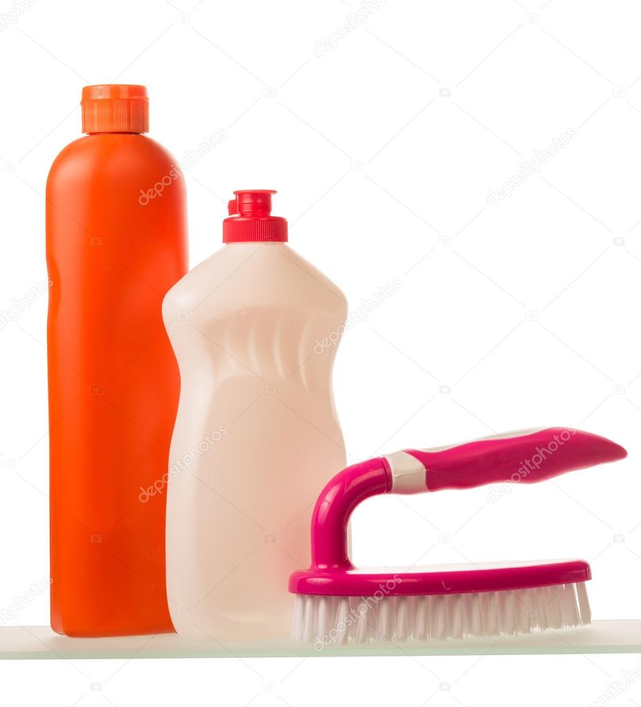 Cleaning products  isolated
