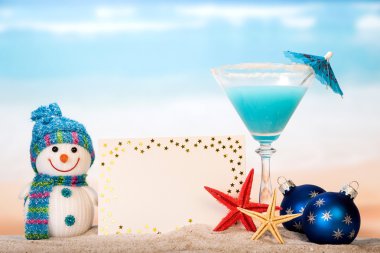 kardan adam, kokteyl ve tebrik kartı