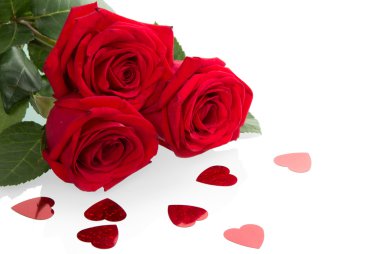 Üç kırmızı gül.