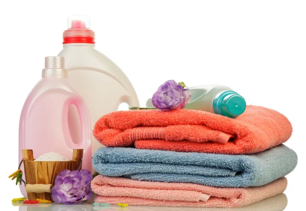 Washing powder and cleaning items — Stock Photo, Image