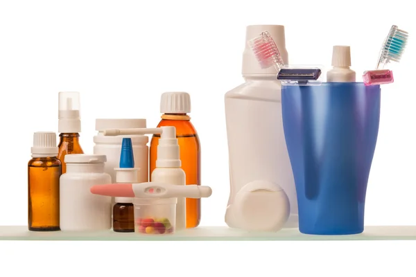 Hygiena nástroje na bílém pozadí — Stock fotografie