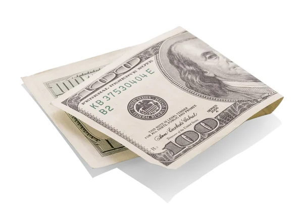 Dollar bills on white — Stock Photo, Image