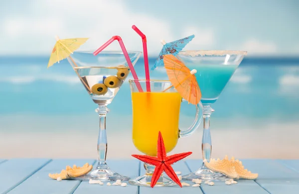 Bicchiere di succo e cocktail — Foto Stock