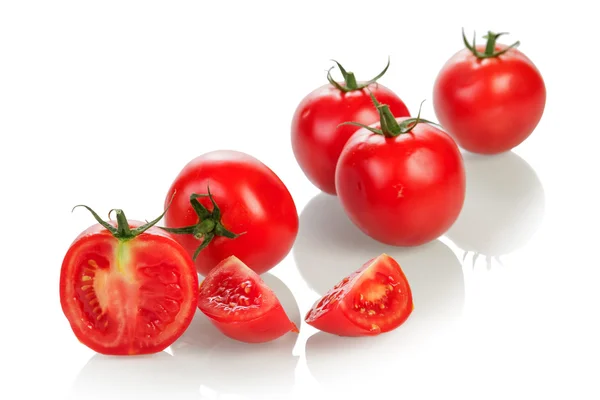 Red tomatoes slices — Stock Photo, Image