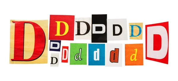 D inscription letters set — Stock Photo, Image