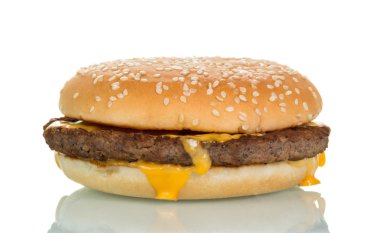 beyaz peynirli burger yakın çekim