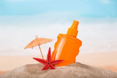 Yaz öğeleri losyon ile