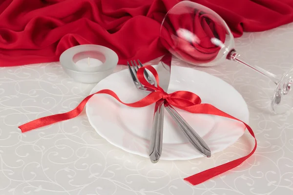 Valentine Day table setting — Stock Photo, Image