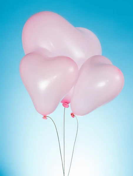 Balões de festa em forma de coração — Fotografia de Stock